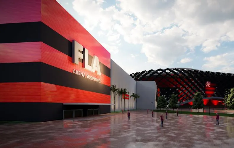 imagem futuristica do que seria o estádio do flamengo feita por um torcedor.